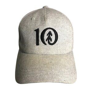 Tentree Hat Adjustable Grey 10 Logo Baseball Cap Hemp Cotton